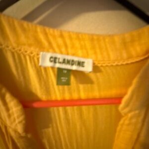 Anthropologie Celandine Yellow Dress